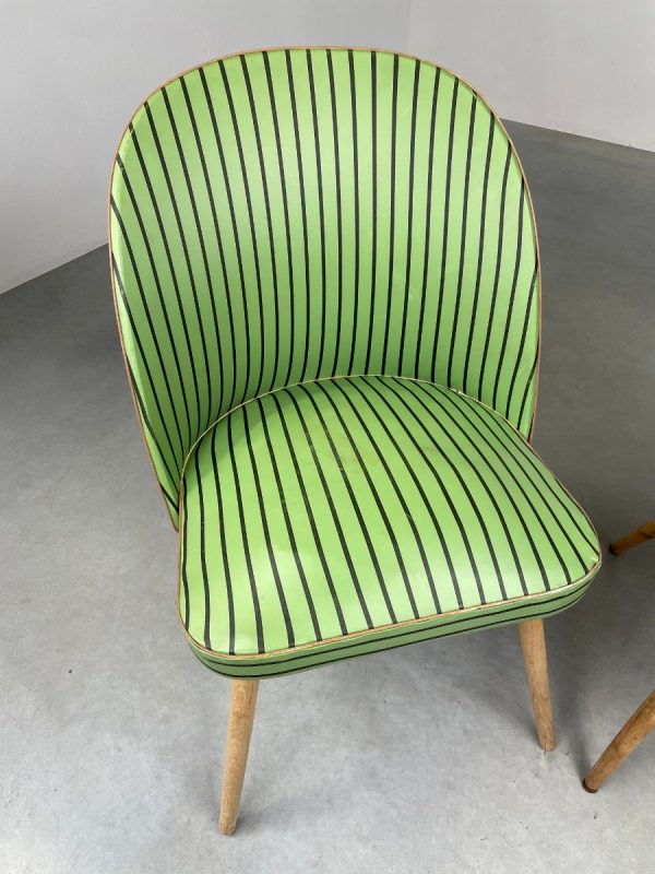 Thonet lounge cocktail chair 1950s original Thonet lounge cocktail chair - vintage 50s design green leatherette