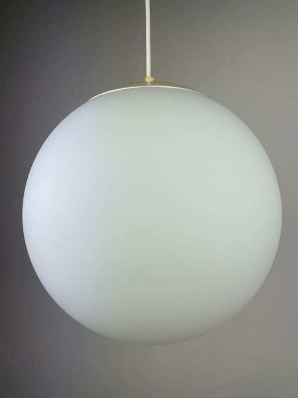 HALA Zeist Vintage glass sphere 30 cm. pendant lamp - 1970's globe light - Dutch design ball hanging lamp echt vintage