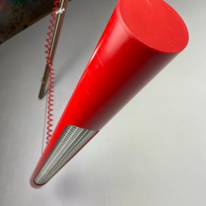 echtvintage Modern fluorescent tube lamp - echt vintage 90s lighting - rare red plastic pop-art light by Massive Belgium