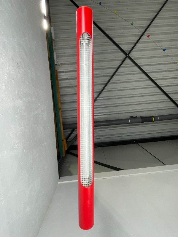 echtvintage Modern fluorescent tube lamp - echt vintage 90s lighting - rare red plastic pop-art light by Massive Belgium