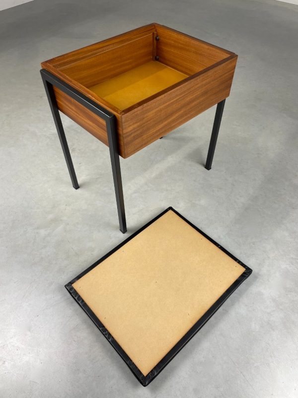 echtvintage Aristo furniture vintage 1970s storage furniture mid century modern design table - Teak stool echt vintage