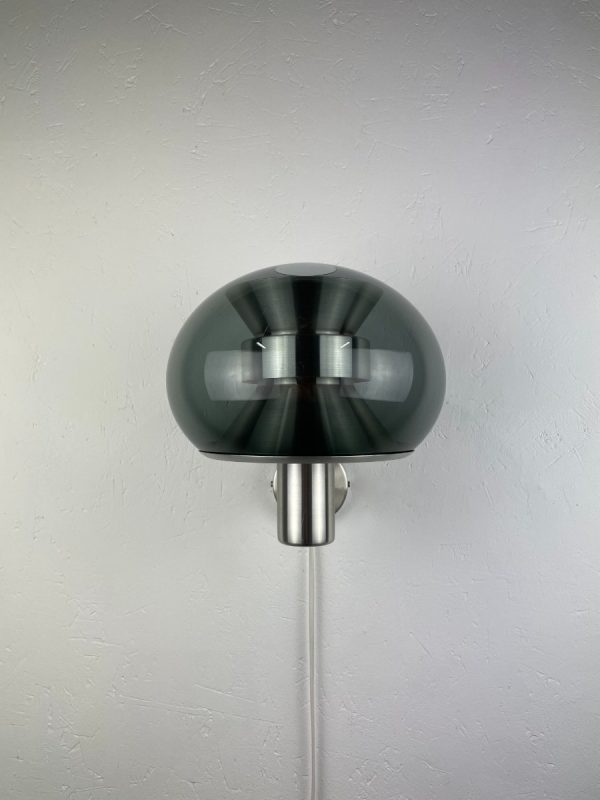 echtvintage Space age wall lamp -echt vintage 1970s Aluminum plexiglass lighting - Dutch design light